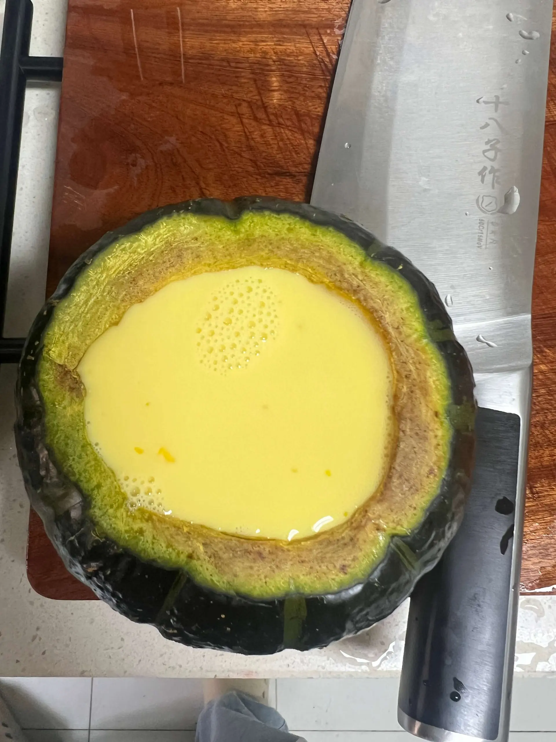 贝贝南瓜烤蛋奶